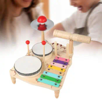 Drum Xylophone Toy Baby Musical Toys Musical Toy Baby Drum Set Montessori Music Instruments for Boy Girl Kids Children