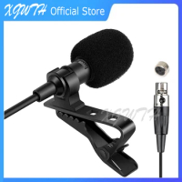 Lavalier Microphone Lapel Clip on Electret Unidirectional Condenser Cardioid Mic for Sennheiser Shure Wireless System 4 Pin XLR