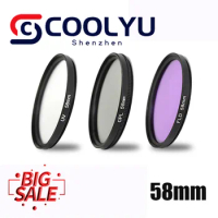 3in1 58mm UV FLD CPL Circular polarizer Lens Filter kit for Canon EOS 1300D 1200D 1100D 800D 760D 750D 700D 650D 600D 100D 70D