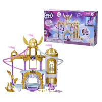 My Little Pony New Generation Movie Royal Racing Ziplines Castle Playset Toy with 2 Moving Ziplines Princess Pipp Petals Figure
