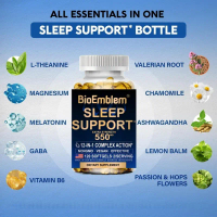 Pil Tidur untuk Dewasa 550mg - Melatonin 3mg | Akar Valerian untuk Tidur | L-Theanine | Magnesium - 