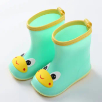 Frog Cartoon Character Rain Shoes Children's Rain Shoes Boys And Girls Water Shoes Baby Rain Simple Boots Toddler Chukka Boots