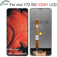 6.58" For VIVO Y72 5G V2041 LCD Display Touch Screen Digitizer Assembly For Vivo Y72 5G display