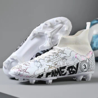 Large size new simple trend football shoes men's cleats youth training shoes size 31-48