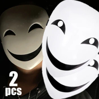 Smile Mask Adults Japanese Anime White Black Bullet Hiruko Visible Helmet Cosplay Unisex Costume Props Halloween Gift Collection