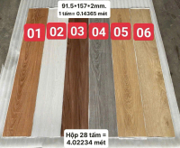 Tấm Dán Sàn THP vân gỗ pvc thế hệ mới, sẵn keo tráng nhôm siêu nhẹ siêu êm chống trơn, bề mặt phủ pv