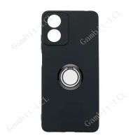 For Motorola Moto G04 2024 6.56" MotoG04 XT2421-2 Back Ring Holder Bracket Phone Cover TPU Soft Silicone Case On Moto G04