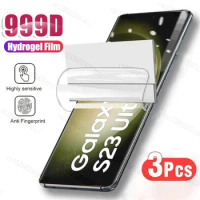 3PCS Hydrogel Film For Samsung Galaxy S23 Ultra Plus Screen Protector Cover Film For Samsung S23Ultra S23+ 5G 2023