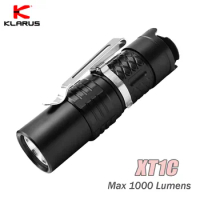 Klarus XT1C Mini LED Flashlight CREE XP-L HI V3 LED 700lumens beam distance 216 meter small size torch with 16340 battery