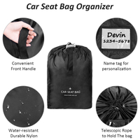 กระเป๋ารถเข็นเด็กสำหรับเครื่องบินรถที่นั่งกระเป๋าเดินทาง Gate Check กระเป๋าผ้า Oxford Water Ristant Organizer กระเป๋า Dust Cover Baby Accessorie