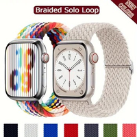 Elastic Braided Nylon Apple Watch Band - Breathable &amp; Durable, Trendy Buckle-Free Strap, Comfort Fit for Series 8/SE/3/6/7/Ultra