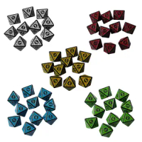 10Pcs 8 Sided Game Dices Math Teaching Toys Acrylic 8 Sided Dices 15mm Dices for KTV Card Game Card Games Table Game Board Game