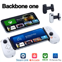 Backbone One 手機遊戲手把 電玩遊戲 手遊 擴充手把 TYPE-C / LIGHTNING 適用於IPHONE ANDROID 手機-Lightning接頭 白色PS聯名款
