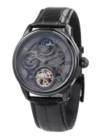 Thomas Earnshaw Thomas Earnshaw Men's 44mm Longitude Shadow Automatic Watch With Black Leather Strap ES-8063