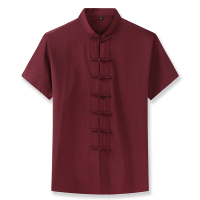 Plus saiz 7XL 8XL 10XL musim panas Tang saman lelaki lengan pendek baju cina tradisional 4 warna lon
