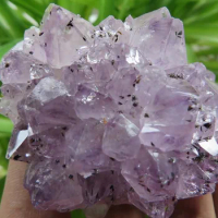 Uruguay Natural AMETHYST Flower QUARTZ Crystal GEODE CLUSTER 124g