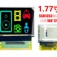 IPS 1.77 inch 45PIN 65K/262K Full Color OLED Display Welded Screen SSD1353 Drive IC 160*128 8/16/18Bit Parallel/SPI Interface