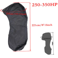 420D 250-350HP Yacht Full Outboard Motor Engine Boat Cover Anti UV Dustproof Cover Marine Engine Protection Waterproof Black