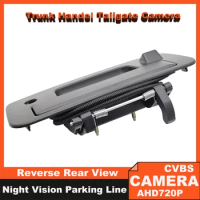 Tailgate Door Handle For Nissan Titan 2013-2015 Car Rear View Backup 170 Degrees AHD720P Parking Night Vision WaterProof Camera