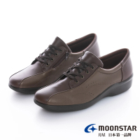 MOONSTAR 月星 呵護系列-3E寬楦穩定呵護休閒鞋(咖啡)