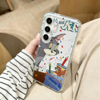 Birthday Tom Cartoon Dual Color Airbag Case for Samsung /S23 /S23 PLUS /A07 4G A05/MOS/F05 /A36/A56 