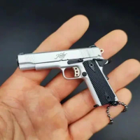 1:3 Alloy Mini 1911 Pistol Fake Gun Keychain Pendant Detachable Toy Gun Model For PUBG Weapon Adult Kids Gift