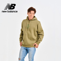 【New Balance】 刷毛保暖連帽長袖上衣_男性_橄欖綠_MT41517DEK