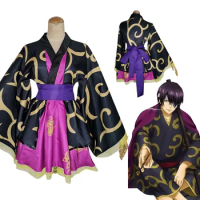 Anime GINTAMA Takasugi Shinsuke Cosplay Costume Kimono Lolita Dress Men Women Adult Outfits Halloween Disguise Roleplay Suit