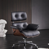 Imus genuine leather computer chair, home desk, boss chair, reclining home living room, lounge chair, comfortable and long-lasti