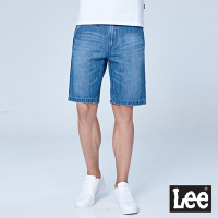 Lee 男款 刷色牛仔短褲 中藍洗水