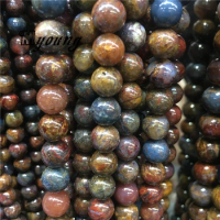 Natural Stone Bead,Genuine Namibia Pietersite Stone Round Loose Beads for Jewelry Making Bracele ,5 strands/lot MY2069