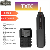 Máy dò dây mạng kiểm tra test cáp mạng, đo chiều dài, test POE hãng TXIC có màn LCD kiểm tra chính x