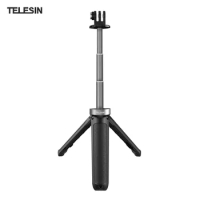 TELESIN GP-MNP-092-X Mini Action Camera Extendable Selfie Stick Tripod Photography Desktop Stand for GoPro/ Insta360 One R
