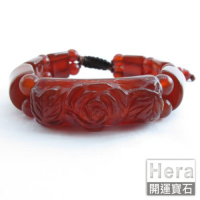 【HERA赫拉】精雕花開富貴紅玉髓版環