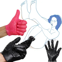 Masturbation Erotic Gloves Vaginal G Spot Stimulator Breast Nipples Massage BDSM Couple Sex Toys Sex Products Gloves No Vibrator