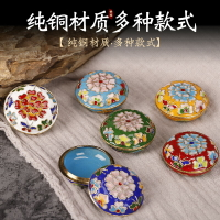 景泰藍香粉盒純銅香料瓶手工燒制沉香檀香掐絲琺瑯香粉罐香道工具