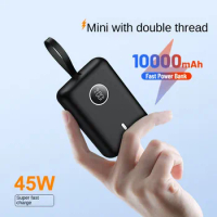45W Fast Charging Power Bank 10000mAh External Battery Charger mini digital display Portable PowerBank for iPhone Samsung