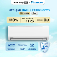 [MIỄN PHÍ LẮP ĐẶT 1TR3] Máy Lạnh Daikin Inverter 1 chiều FTKB25ZVMV 1HP 9000BTU