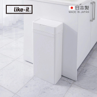 【like-it】日製落地型按壓式密封防臭垃圾桶-25L(收納籃 收納桶 置物桶 分類桶 廚餘桶)