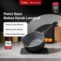 Cypruz Panci Susu Anti Lengket Aman Sauce Pan Premium Black Featherlight Series 16cm