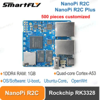 500 PCS FriendlyElec NanoPi R2C Mini Router Rockchip RK3328 1GB DDR4 RAM NanoPi R2C Plus 1G+8GB eMMC 500 PCS custom-made