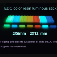 Not tritium 2x12mm Edc Night Light Tube Replaces Tritium Tube Glass Night Light Tube Resin Material Outdoor Luminescence 2x12mm