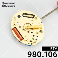 Brand New Original ETA 980.106 Quartz Movement 3 Hands 980106 Electronic Movement Replacement ETA Movement with Winding Stem
