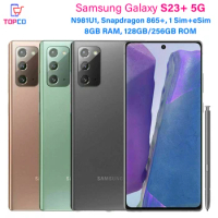 Samsung Galaxy Note20 5G N981U1 128GB ROM 8GB RAM Snapdragon 865 Octa Core 6.7" 64MP&amp;Dual 12MP eSim Unlocked Original Cell Phone