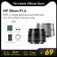 7artisans 35mm F1.4 Mark II APS-C Prime Lens For Sony E ZVE10 A6000 Fujifilm FX Canon EOS-M Micro 4/3 epm1 Nikon ZFC Canon RF RP