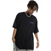 11.11 [COD] American Retro Hip-Hop Heartbeat Boy Printed Short-Sleeved T-shirt Men's Round Neck Loos