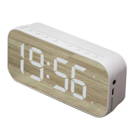 Bluetooth Speaker Alarm Clock Digital Clock With Bluetooth Speaker Mirror Digital Display Alarm Clock For Bedroom Office