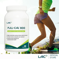 【LAC利維喜】FULL-CAL優鎂鈣800食品錠120錠(維他命D/鎂/鉀/檸檬蘋果酸鈣800)