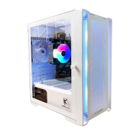 【AITC 艾格】KINGSMAN CuBic ARGB電腦機殼 白色(含ARGB風扇*3+風扇*1)