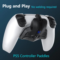 PS5 Controller Paddles with Back Button Attachement, Playstation 5 Pro Elite Dualsense Edge Controller Accessories